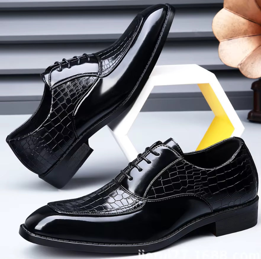 Executive Croc-Embossed Oxfords Ryvens