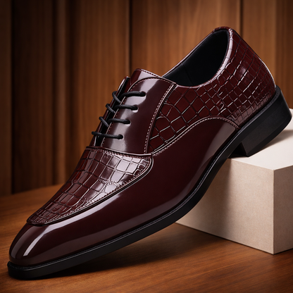 Executive Croc-Embossed Oxfords Ryvens
