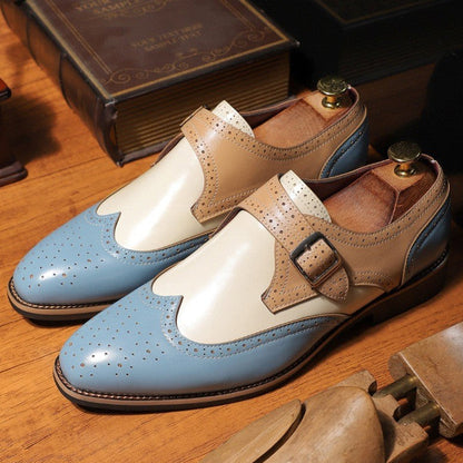Bespoke Tri-Color Single Monk Shoes Ryvens