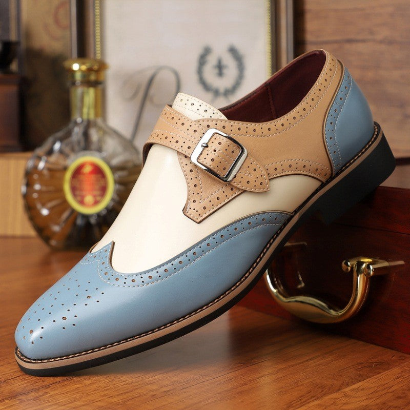 Bespoke Tri-Color Single Monk Shoes Ryvens