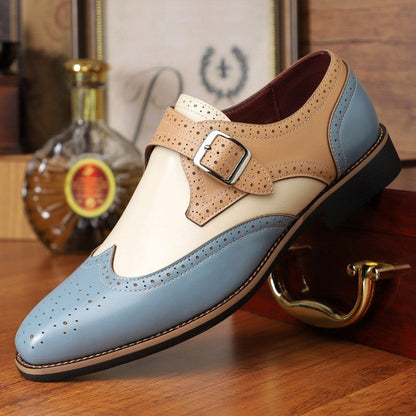 Bespoke Tri-Color Single Monk Shoes Ryvens