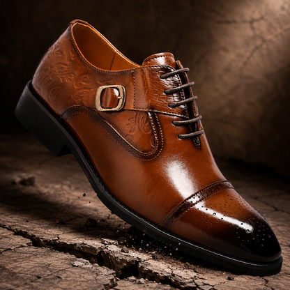 Antiqued Monk-Strap Oxford Ryvens