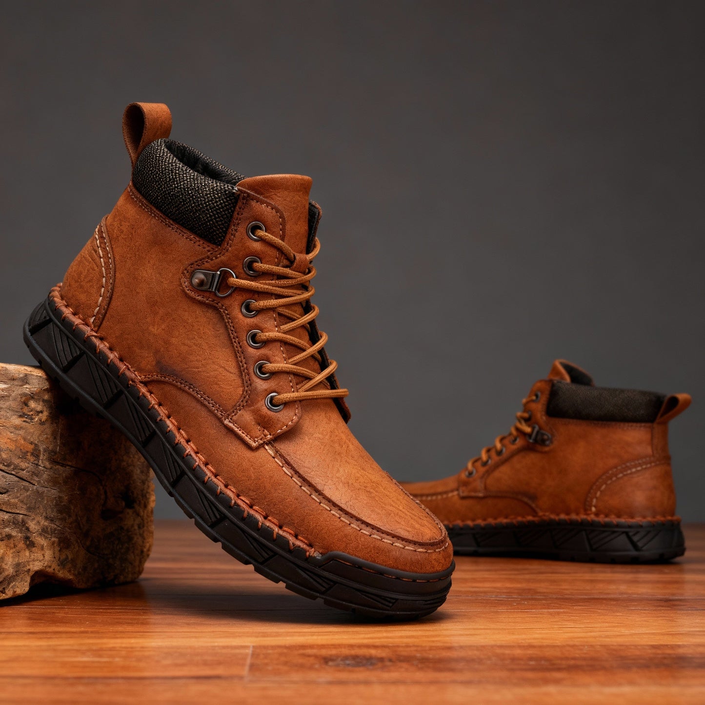Trailmaster Leather Moc-Toe Boots